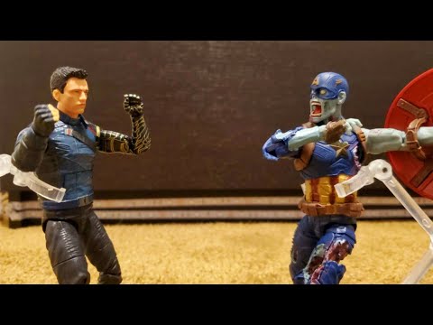 The Winter soldier VS zombie Captain America stop motion