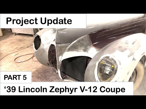 39 Zephyr Project Part 5 - Project Update.  The 1939 Lincoln Zephyr V-12 Coupe Project