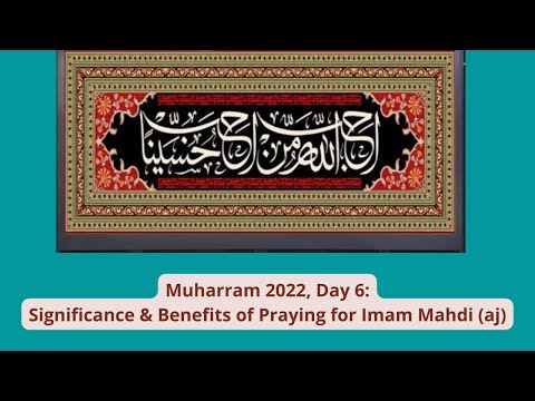 Significance & Benefits of Praying for Imam Mahdi, Day 6 of Muharram 1444/Aug 2022, Sheikh Shomali