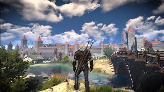 Witcher 3 E3 like graphics and signs showcase with mods in 2021
