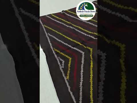 Black Lehriya Motifs Woollen Shawl