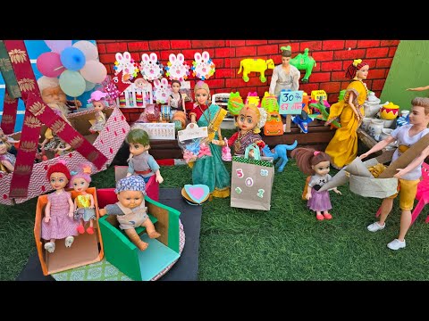 Barbie Doll All Day Routine In Indian Village/Radha Ki Kahani Part -635/Barbie Doll Bedtime Story||
