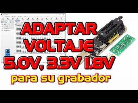 Adaptar Voltajes de 5.0V,  3.3V y 1.8V para su grabador CH341