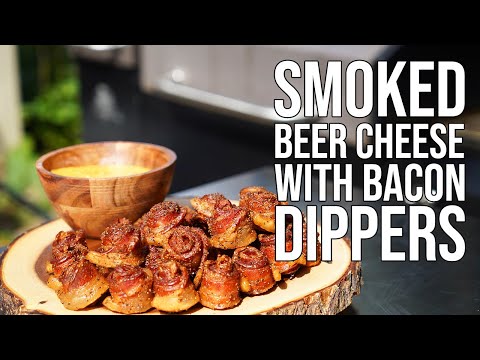 Smoked Beer Cheese with Bacon Pinwheel Dippers!