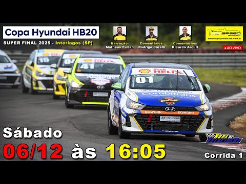 🔴 COPA HYUNDAI HB20 | Corrida 1 | Super Final 2025 | Interlagos (SP) | Ao Vivo