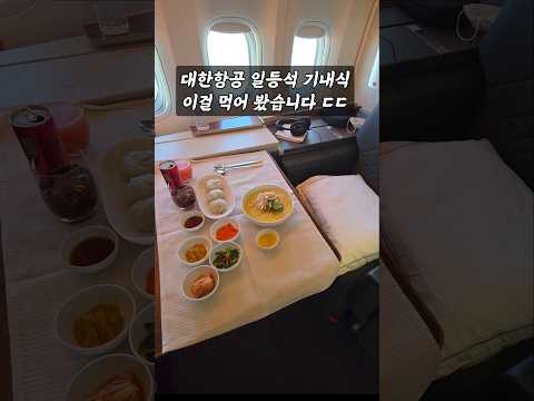 대한항공 1등석 기내식 리뷰: 꿈같은 한식 체험