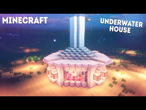 How to build: Underwater House with Water Elevator | Minecraft Tutorial