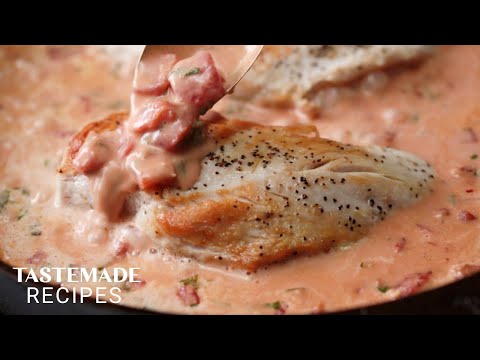Easy & Delicious Garlic Basil Chicken Recipe With Tomato Butter Sauce | Tastemade