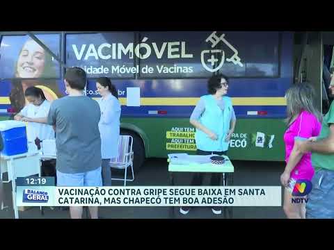 Vacinação contra gripe segue baixa em SC, mas cresce em Chapecó