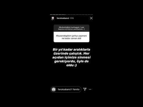 Faruk Sabancı - İnstagram (Soru - Cevap, 18.07.2020) | #BuSenDeğilsin