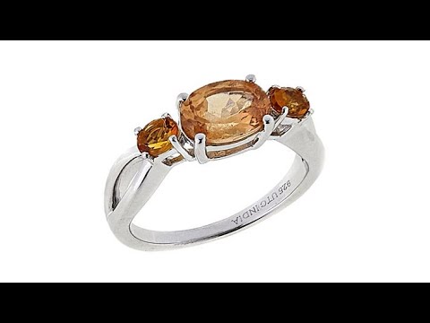 Paul Deasy Gem Hessonite and Gem Sterling Silver Ring