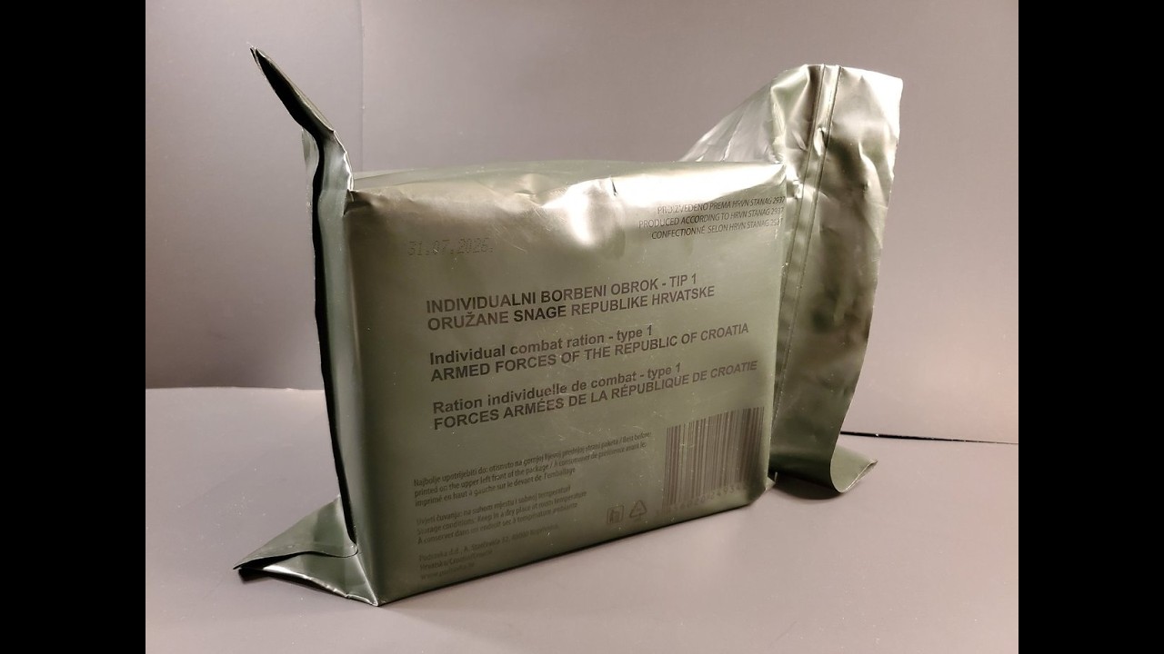 2024 Croatian Combat Ration 24 Hour MRE Review Military Food Tasting Test