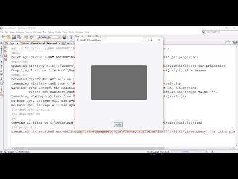 JavaFX 8 Viwer Query 1 - Rotate Rectangle on Button Action