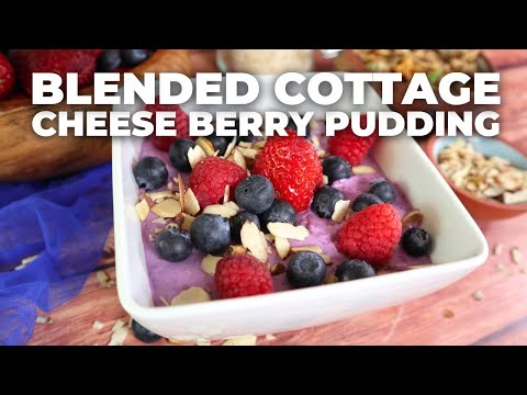 Blended Cottage Cheese with Berries Chia Overnight Pudding | High-Protein & Gut-Healthy Recipe