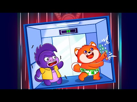 When Stuck In The Elevator Songs || Kids Songs And Nursery Rhymes by Lucky Zee Zee