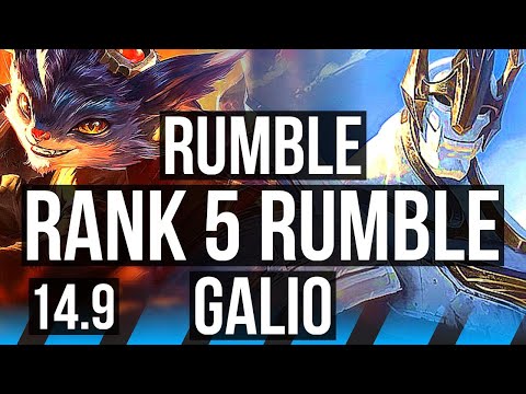 RUMBLE vs GALIO (MID) | Rank 5 Rumble, Dominating | TR Grandmaster | 14.9