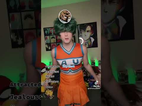 DEKU IN A CHEER UNIFORM?! Everyone reacts!