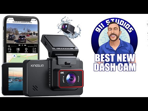 Kingslim D4 4K Dual Dash Cam with Built-in WiFi GPS