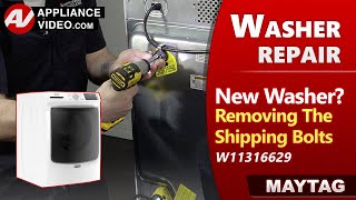 Washer excessive vibration and moving across floor — shipping bolt removal by factory technician