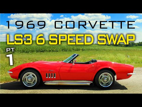 Chevrolet C3 Corvette LS Swap 6 Speed Manual Transmission Swap at V8 Speed And Resto Shop Part 1