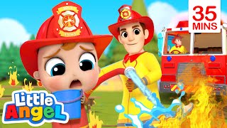 Firefighters To The Rescue + More | Little Angel Kids Songs &amp; Nursery Rhymes