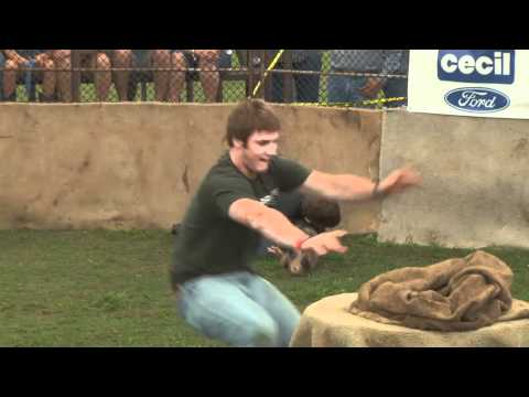 2012 Wild Hog Catching - Wrestling World Championship- Sabinal, Texas - Dusty and Logan