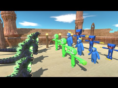 Godzilla VS Jumbo Josh and Rainbow Friends  - Animal Revolt Battle Simulator🎮