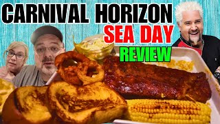 Carnival Horizon | Day 3 Sea Day | Guy's Pig & Anchor Smokehouse Full Review | JIJI's Lunch