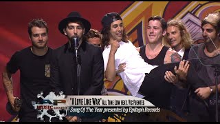 APMAs 2014: All Time Low win Song Of The Year for &quot;A Love Like War&quot;