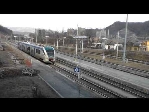 ARRIVO E PARTENZA DEL MINUETTO REGIONALE ROBILANTE. (CN) 24 - 1 - 2016.