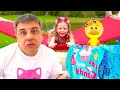 Nastya e seu pai brincam sem brinquedos Nastya e seu pai brincam sem brinquedos