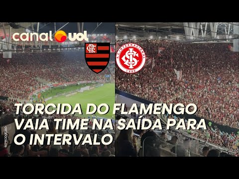 TORCIDA DO FLAMENGO PROTESTA APÓS GOL DO INTER E VAIA TIME NA SAÍDA PARA O INTERVALO ! VEJA