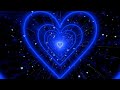 Heart Tunnel💙Blue Heart Background | Neon Heart Background Video | Wallpaper Heart [10 Hours]