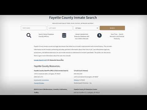 Fayette Co Detention Center Inmate Search