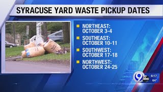 Syracuse yard waste pickup dates