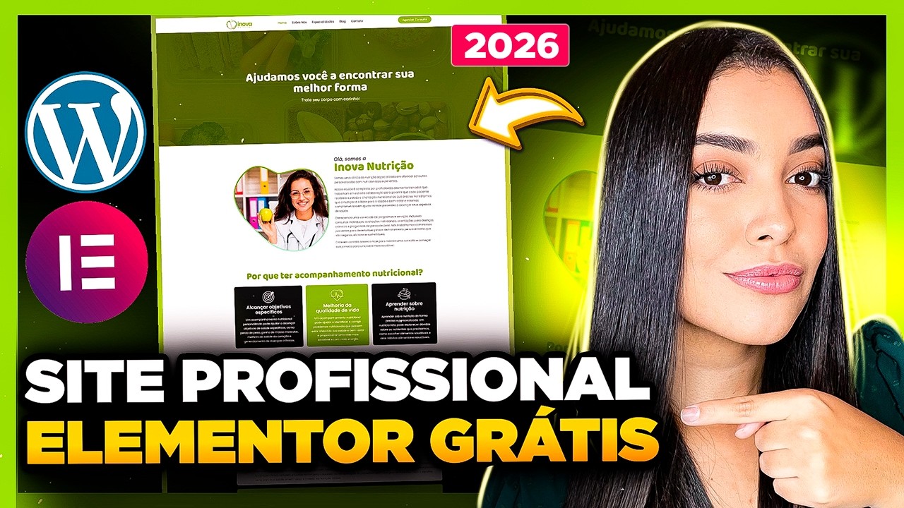 Como Criar Um SITE PROFISSIONAL no WordPress com Elementor Grátis [Sem Programação]