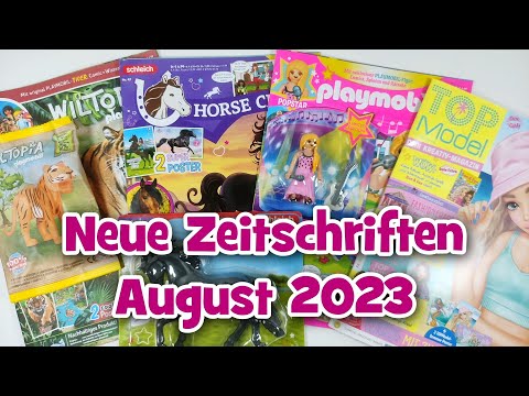 Neue Zeitschriften August 2023 | playmobil pink | Wiltopia | Horse Club | TOPModel | UNBOXING