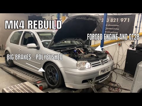 VW MK4 GOLF 1.8T BIG TURBO BUILD - FORGED ENGINE GT2871 400HP+ ** BOOSTED CONTENT INSIDE **
