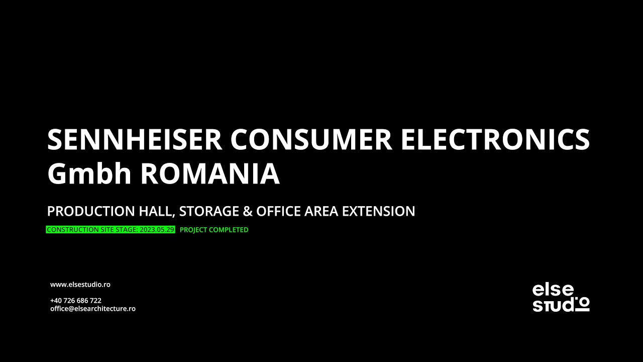SENNHEISER PRODUCTION HALL, STORAGE & OFFICE AREA EXTENSIONExtension 2023 05 29