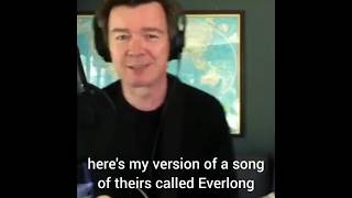 Rick Astley Heartfelt Intro to His Everlong cover❣️ Foo Fighters #shorts #rickastley
