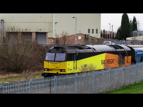 GBRf CLass 60 No. 60047 on 6E09 Liverpool Biomass Tml - Drax Aes @ Denton Jn on 08.03.19 - HD