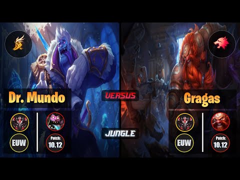 GrandMaster DR. MUNDO [Fleet Footwork] (Jungle) VS  GRAGAS - Grandmaster EUW Patch 10.12