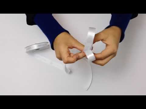 White "My Love" Glitter Satin Ribbon