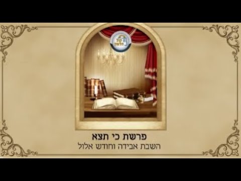 שיעור לפרשת השבוע - פרשת כי תצא תש"פ