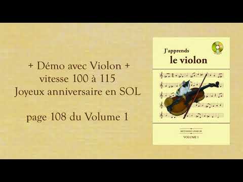 074 Démo vitesse 100 à 115 Joyeux anniversaire en SOL