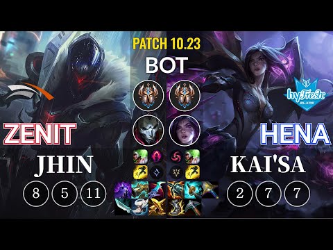 HLE Zenit Jhin vs hyF Hena Kai'Sa Bot - KR Patch 10.23