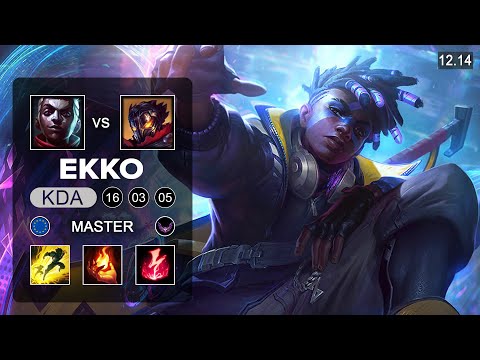 Ekko vs VIktor Mid - EUW Master - Patch 12.14 Season 12