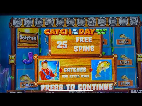 New Catch of the Day Re Spin em in Max spins bonus. Can I get to X10 level? 🎣🐠🐟🐠