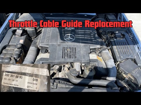 Mercedes Benz Throttle Cable Guide Replacement (1992 SL 500) R129 W201 W202 W124 W210 W140