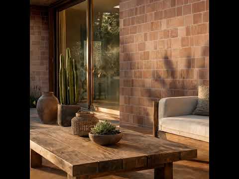 Carrelage effet parement Aurelha terracotta 15×45 cm